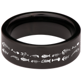 Fishbone Tungsten Carbide Ring