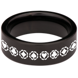 Poker Tungsten Carbide Ring