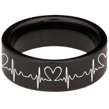 Heartbeat Tungsten Carbide Ring