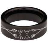 Deer and Arrows Tungsten Carbide Ring
