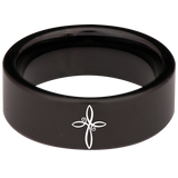 Infinity Cross Tungsten Carbide Ring