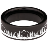Nature Landscape Tungsten Carbide Ring