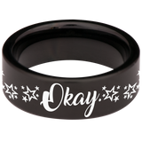Okay (Fault in our Stars) Tungsten Carbide Ring