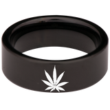 Cannabis Tungsten Carbide Ring