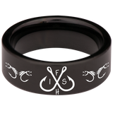 Fish Hook Tungsten Carbide Ring