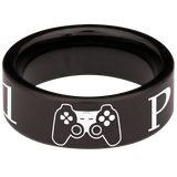 Player 1 Gamer Couple Tungsten Carbide Ring