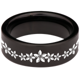 Plumeria Tungsten Carbide Ring