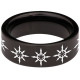 Chaos Star Tungsten Carbide Ring