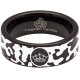 His and Her Camouflage Tungsten Carbide Ring
