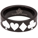 Poker Tungsten Carbide Ring