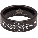 Infinity Heart Tungsten Carbide Ring