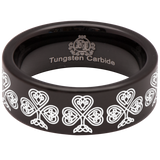 Shamrock Cross Tungsten Carbide Ring