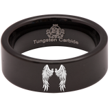 Angels Are Watching Over Me Tungsten Carbide Ring