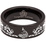 Peacock Tungsten Carbide Ring