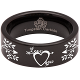 Love You Tungsten Carbide Ring