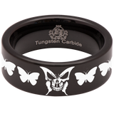 Butterfly Skull Tungsten Carbide Ring