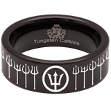 Trident Tungsten Carbide Ring