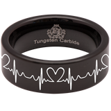 Heartbeat Tungsten Carbide Ring