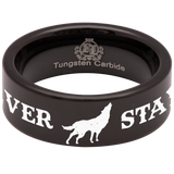 Stay Wild Wolf Tungsten Carbide Ring