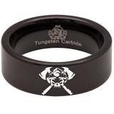 Firefighter Skull Tungsten Carbide Ring