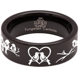 Love Birds Tungsten Carbide Ring