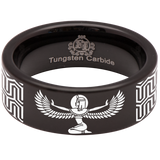 Egyptian Isis Tungsten Carbide Ring