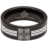 Square Knot Tungsten Carbide Ring