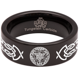 Celtic Dragonfly Tungsten Carbide Ring