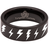 Lightning Bolt Tungsten Carbide Ring
