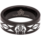 Kokopelli Tungsten Carbide Ring