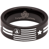 Don't Tread on Me American Flag Tungsten Carbide Ring