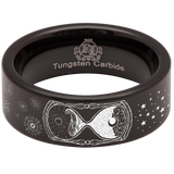 Hour Glass Tungsten Carbide Ring