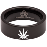 Cannabis Tungsten Carbide Ring