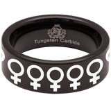 Venus Symbol Tungsten Carbide Ring