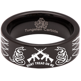 Don't Tread on Me Rifles Snake Tungsten Carbide Ring