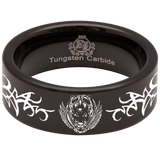 Owl and Bear Tungsten Carbide Ring