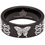 Butterfly Celtic Knot Tungsten Carbide Ring