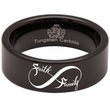 Faith and Family Tungsten Carbide Ring