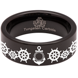 Nautical Tungsten Carbide Ring