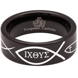 Ichthys Tungsten Carbide Ring