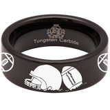 Football Tungsten Carbide Ring