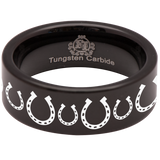 Horseshoe Tungsten Carbide Ring