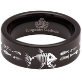 Fishbone Tungsten Carbide Ring