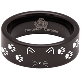 Paws and Ears Tungsten Carbide Ring
