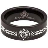 Celtic Dragon Infinity Knot Tungsten Carbide Ring
