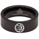 Celestial Sun and Moon Tungsten Carbide Ring