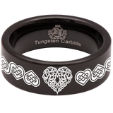 Heart Knot Tungsten Carbide Ring