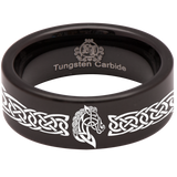 Celtic Horse Tungsten Carbide Ring