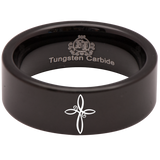 Infinity Cross Tungsten Carbide Ring