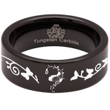 Butterfly Swirls Tungsten Carbide Ring